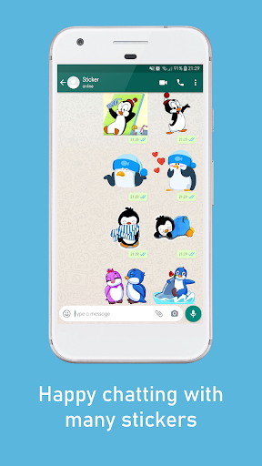 Android application Penguin WAStickerApps screenshort