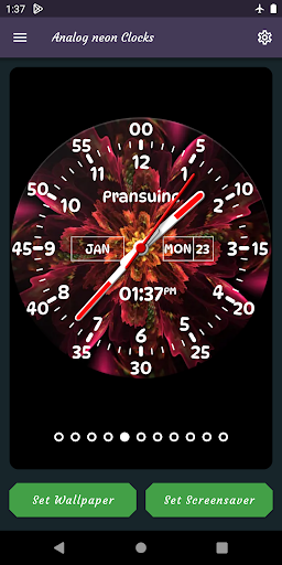 Neon Clock Live Wallpapers Screen 3