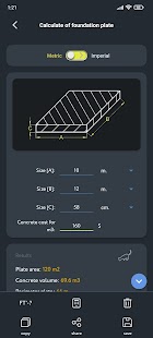 Construction Calculator Screenshot