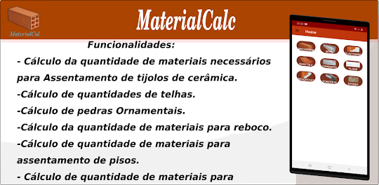 MaterialCalc: Construção Civil