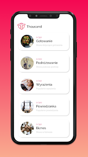 Android application Angielski słówka z Thousand screenshort