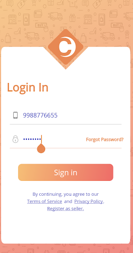 Android application Credor - Seller screenshort