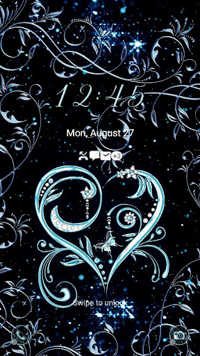 Silver Metal Heart - Wallpaper Screen 2