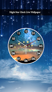 Night Star Clock Wallpaper