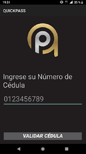 Android application QuickPass_App screenshort