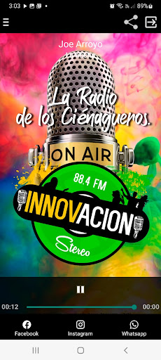 Android application Innovación Stereo 88.4 FM screenshort