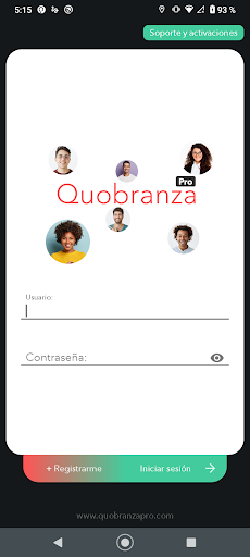 Android application Quobranza Pro screenshort