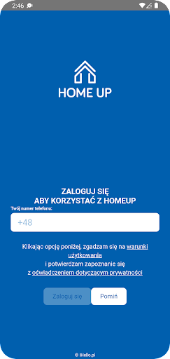 Android application HomeUp screenshort