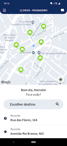 Android application 12 Drive - Passageiro screenshort