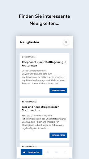 Android application Universitätsklinikum Bonn screenshort