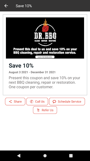 Dr. BBQ Clean Repair Restore Screen 3