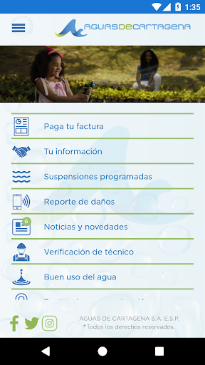 Android application Acuacar screenshort