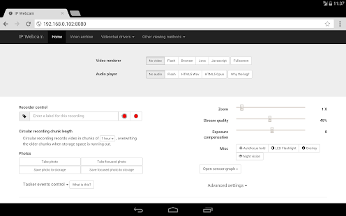 IP Webcam Pro Captura de pantalla