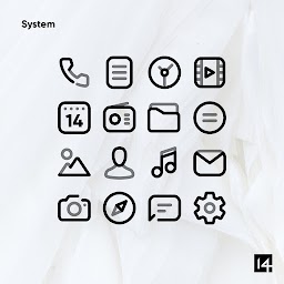 Aline Black: linear icon pack