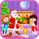 Santa surprise gifts for kids icon