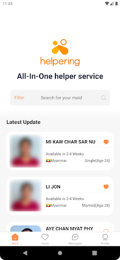 Android application Helpering screenshort
