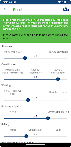 Parkinson Symptom Tracking Screen 3