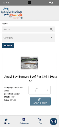 Richards Brothers Seafoods Screen 2