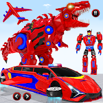 Cover Image of Tải xuống Trò chơi xe ô tô Limo Car Dino Robot 93 APK
