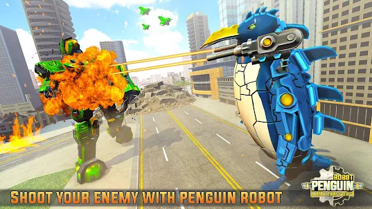 企鵝機器人汽車遊戲：機器人改造遊戲