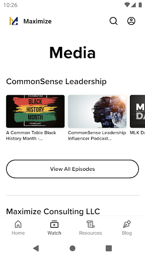 Maximize CommonSense Screen 2