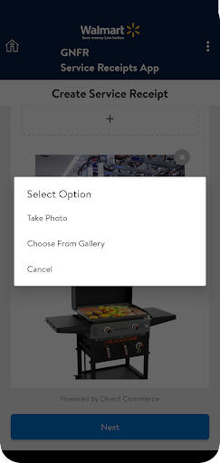 Walmart - Service Receipts Screen 3