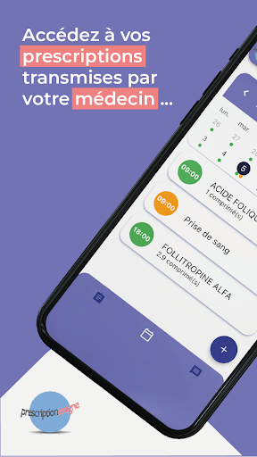 Android application Prescription en ligne screenshort
