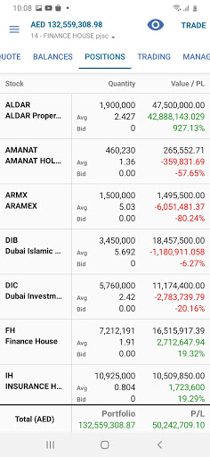 FHS Mobile Trading Screen 2