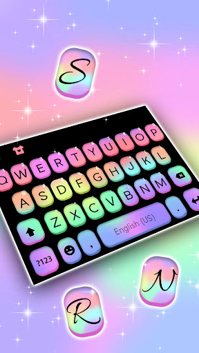 Shiny Rainbow Button Theme Screen 2
