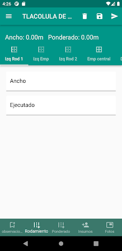 Android application supervisión cabeceras screenshort