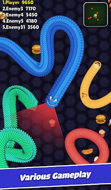 #3. Worm io: Slither Snake Arena (Android) By: Boss Level Studio