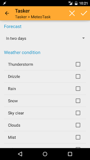 MeteoTask Screen 2