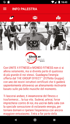 Android application Unite 4 Fitness screenshort