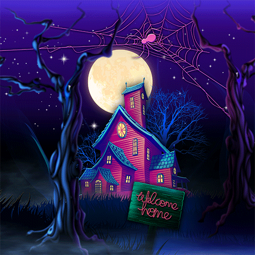 Haunted Pink House - Wallpaper logo