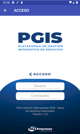Android application PGIS screenshort