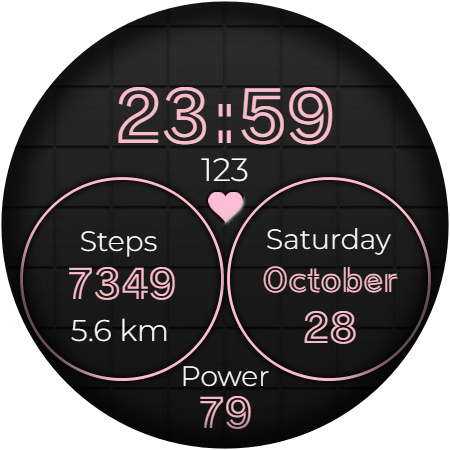 CC Rose minimal Watch Face Screen 3