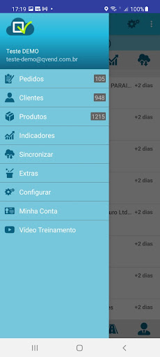 Android application QVend+ Força de Vendas/Gestão screenshort