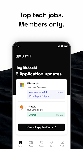 BigShyft: Premium Tech Jobs Screen 2