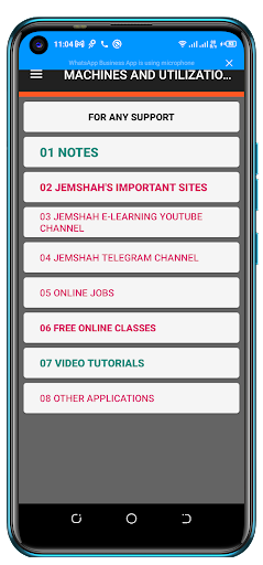 Android application Machines And Utilization Notes screenshort