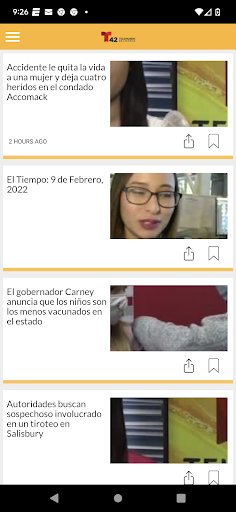 Android application Telemundo Delmarva screenshort