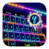 Neon Night Fireworks Keyboard icon
