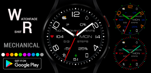 Android application Mechanical Watch Face Wear OS screenshort