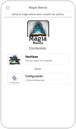 Android application Magia Blanca screenshort