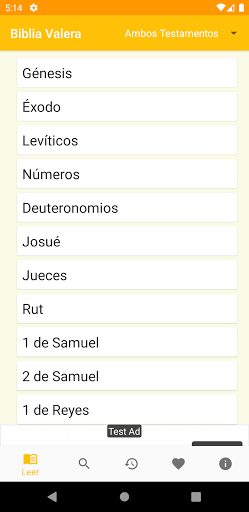 Android application Biblia Reina Valera screenshort