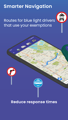 Android application Blue Light Maps screenshort