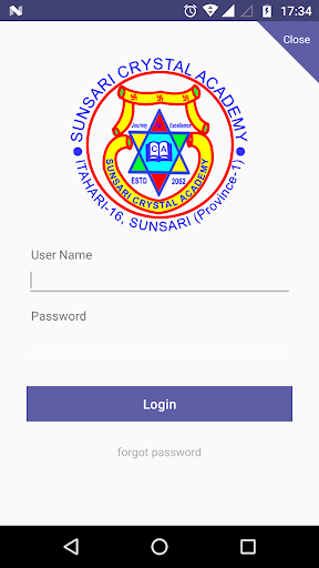 Android application Sunsari Crystal Academy screenshort