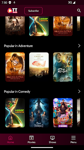 OTT on go Screen 2