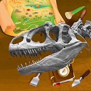 ?Dinosaur Games Archaeologist Digging Find Bones