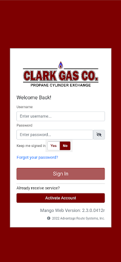 Android application Clark Gas Company screenshort