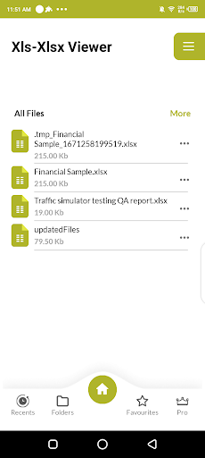 Xlsx Xls CSV File Viewer Screen 2